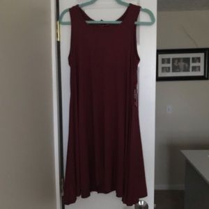 Maroon Tank Top Dress